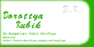 dorottya kubik business card